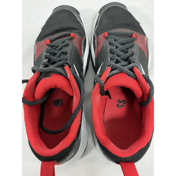 Mens Excellent Condition K Swiss Lace Up Sneakers Us 11 Eu 44.5 Black Red